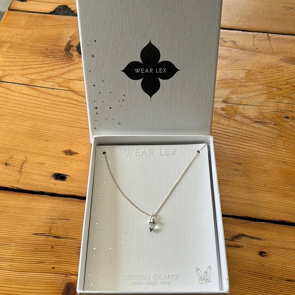 Wear Lex sterling silver crystal quartz necklace - Picture 2 of 3